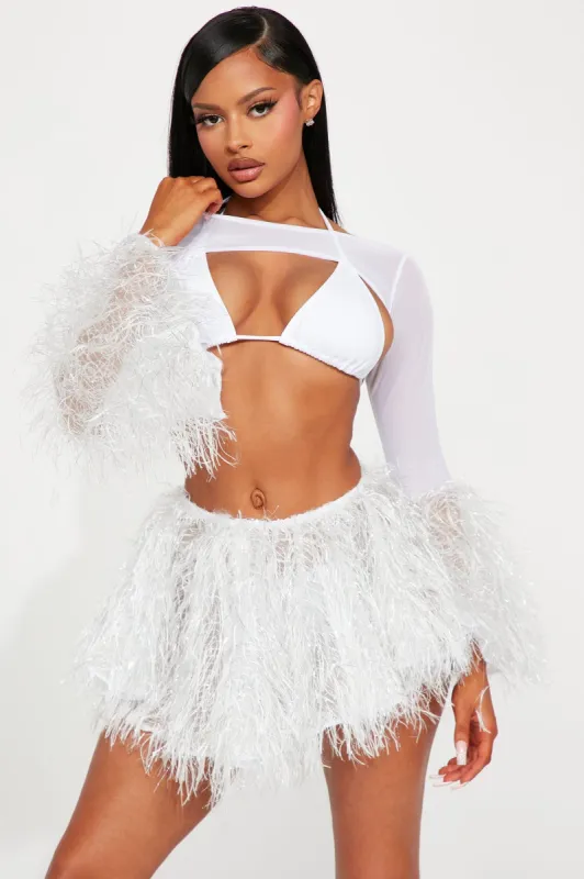 Nocturnal Diva Bolero Shrug Top - White sold by Fashion Nova
