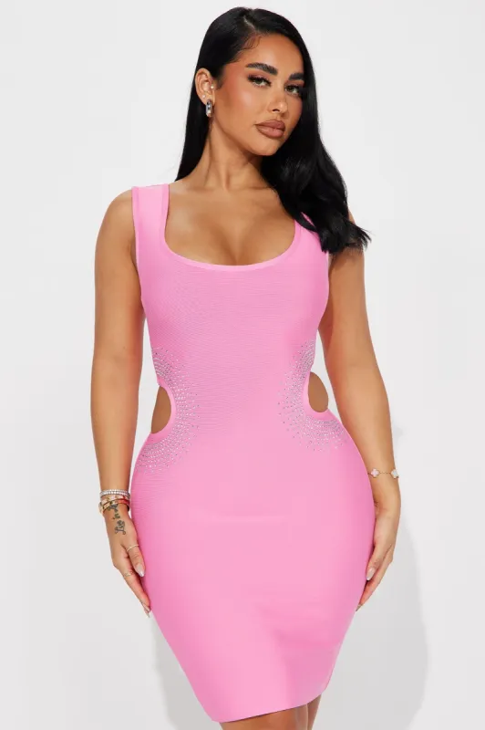 Reese Bandage Mini Dress - Pink sold by Fashion Nova