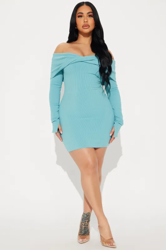 Vivianna Snatched Mini Dress - Teal sold by Fashion Nova