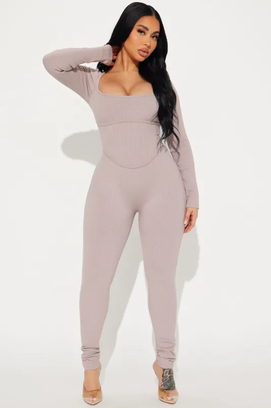 Avani Snatched Jumpsuit - Sand sold by Fashion Nova