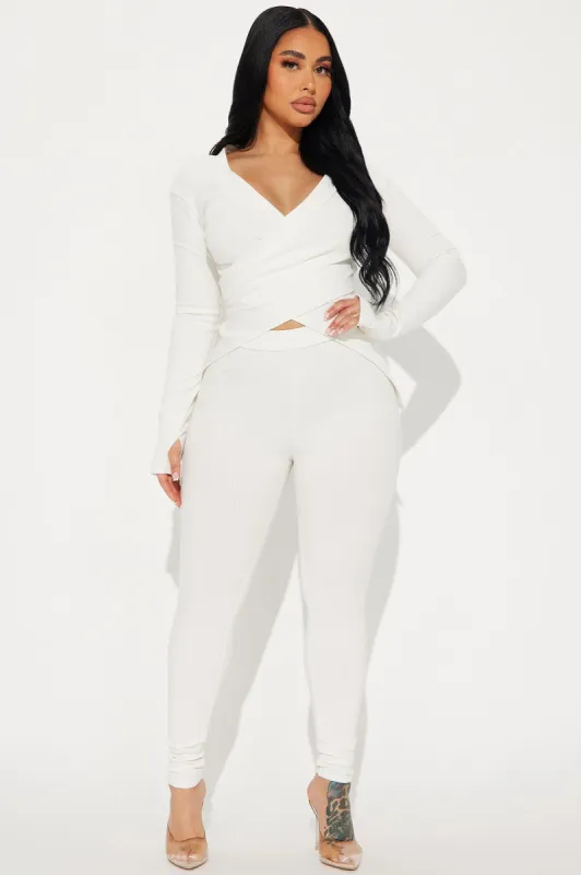 Camryn Snatched Pant Set - Off White sold by Fashion Nova