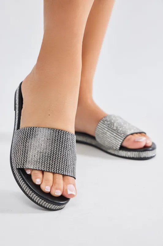 Out Of Touch Sandals - Black sold by Fashion Nova