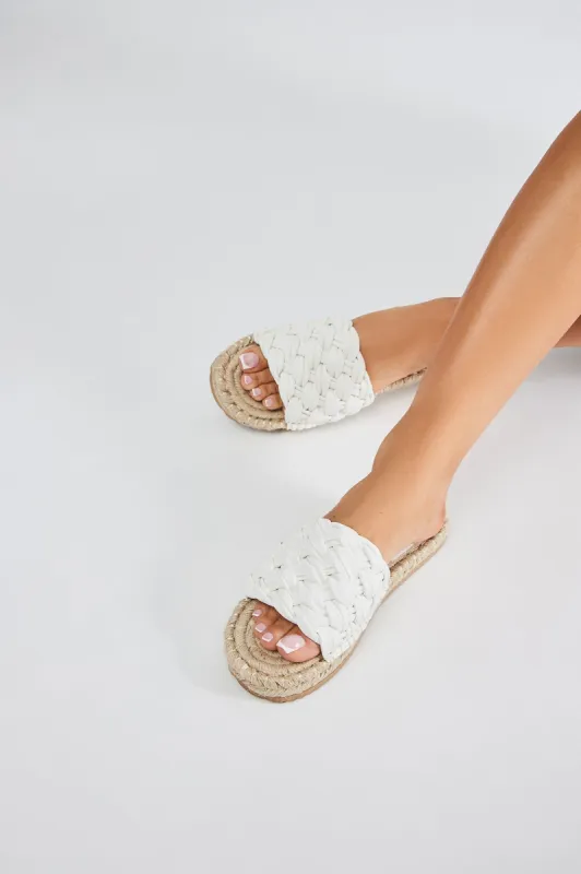 Ari Jute Sandals - White sold by Fashion Nova
