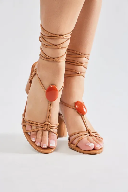 Bahama Mama Wrap Up Heels - Tan sold by Fashion Nova