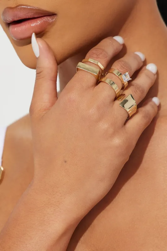 Solid Basic Ring Set - Gold sold by Fashion Nova