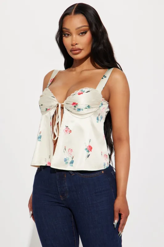 Rosalina Floral Top - Cream/combo sold by Fashion Nova
