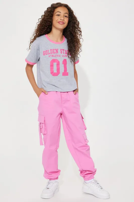 Mini Showing All Sides Parachute Pant - Fuchsia made by Fashion Nova