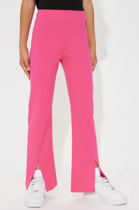 Mini Running Errands Flare Leggings - Fuchsia sold by Fashion Nova