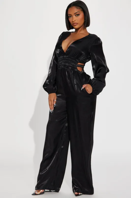 It's Meant To Be Jumpsuit - Black sold by Fashion Nova