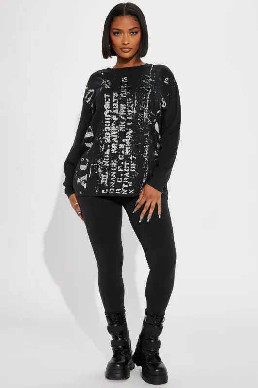 Area Codes Vintage Wash Legging Set - Black sold by Fashion Nova