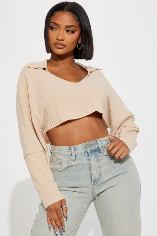 Timeless Crop Top - Beige sold by Fashion Nova