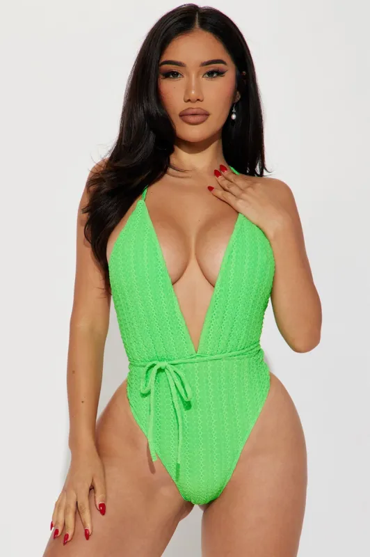 Summertime Drinks 1 Piece Swimsuit - Green sold by Fashion Nova
