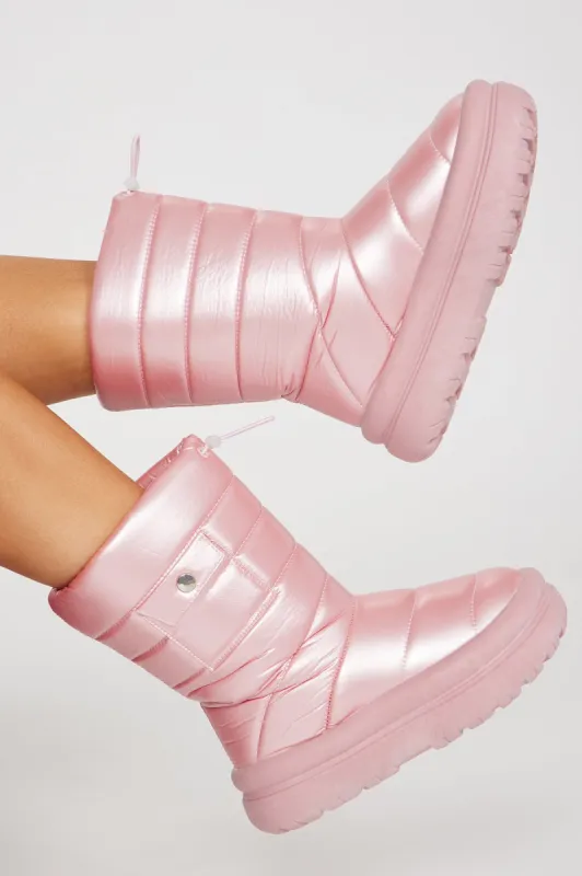 Snow Ready Boots - Pink sold by Fashion Nova