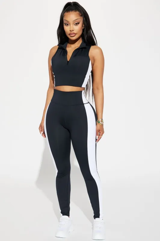Chase Elevate Active Legging - Black/combo sold by Fashion Nova