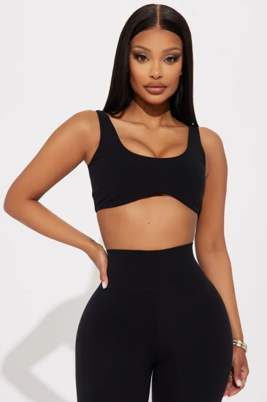 Soft Life Sports Bra - Black sold by Fashion Nova