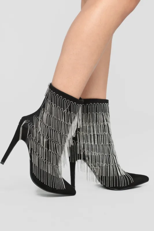 You Are A Rockstar Bootie - Black sold by Fashion Nova