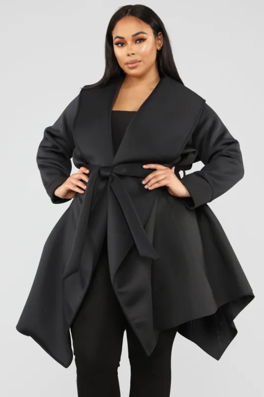 Bossed Up Bow Waist Jacket - Black sold by Fashion Nova