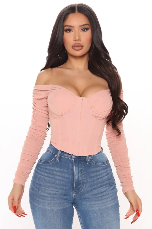 Hooked On That Sparkle Top - Pink sold by Fashion Nova