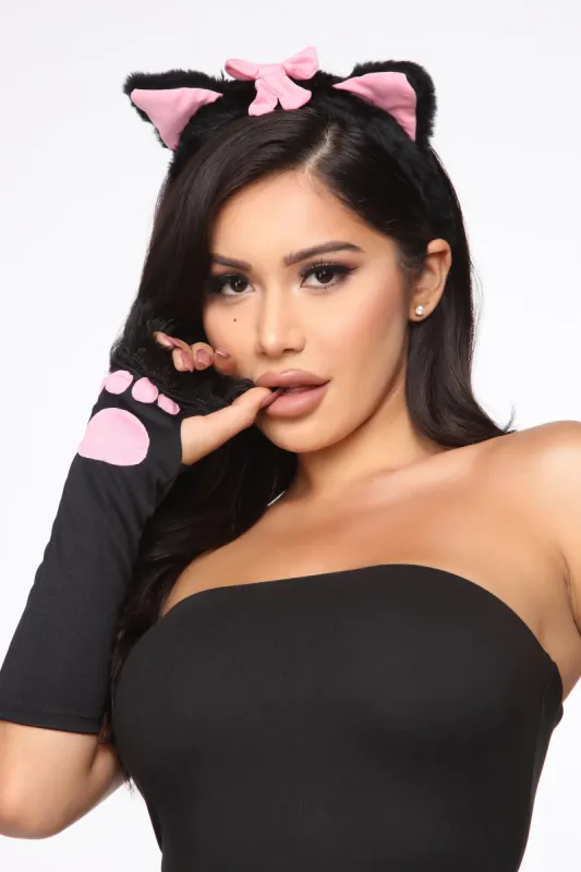 Pretty Kitty 3 Piece Costume Kit - Black sold by Fashion Nova