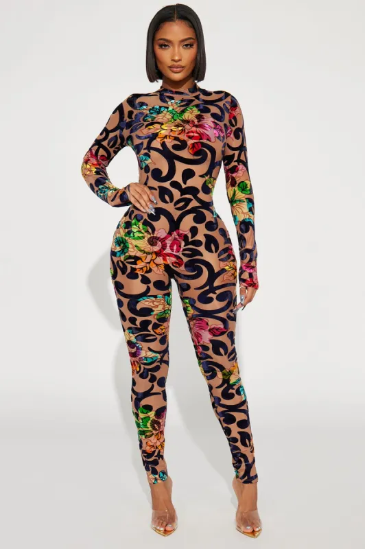 Georgia Mesh Jumpsuit - Multi Color sold by Fashion Nova