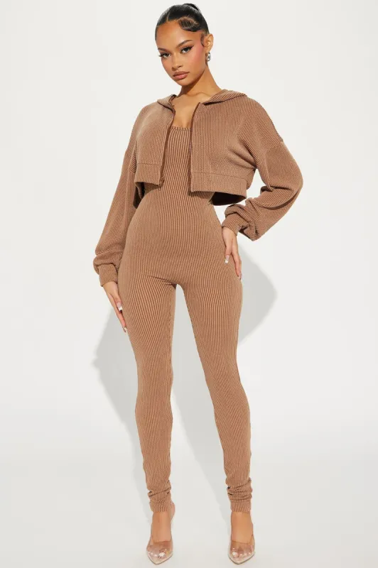 Savannah 2 Piece Jumpsuit Set - Chestnut sold by Fashion Nova