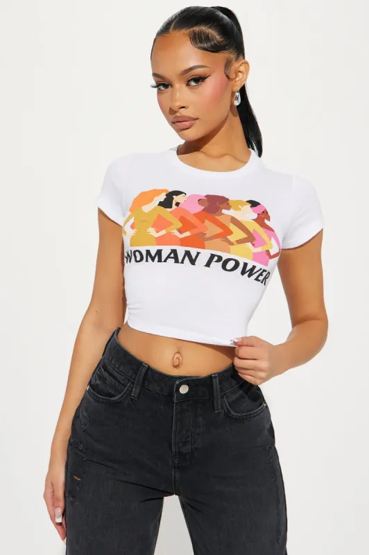 Power in Women Tee - White sold by Fashion Nova