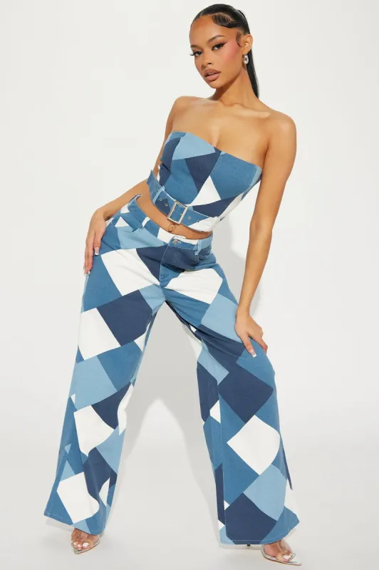 Beverly Denim Pant Set - Medium Wash sold by Fashion Nova