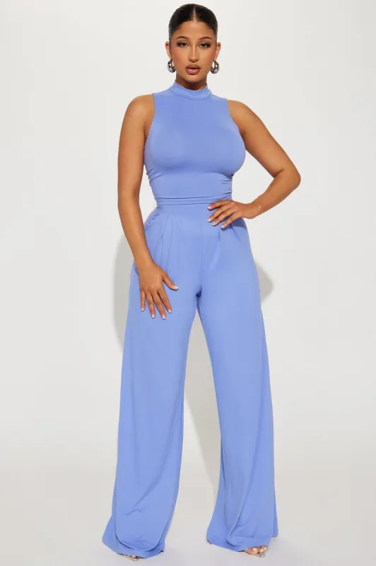 Endless Moment Pant Set - Periwinkle sold by Fashion Nova