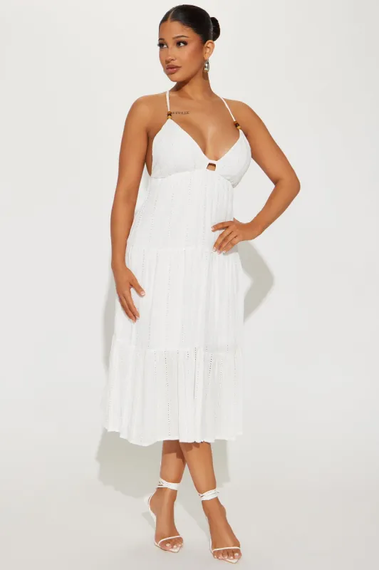 Leana Midi Dress - White sold by Fashion Nova