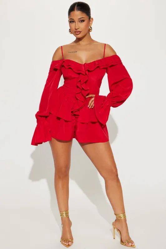 Positano Romper - Red sold by Fashion Nova