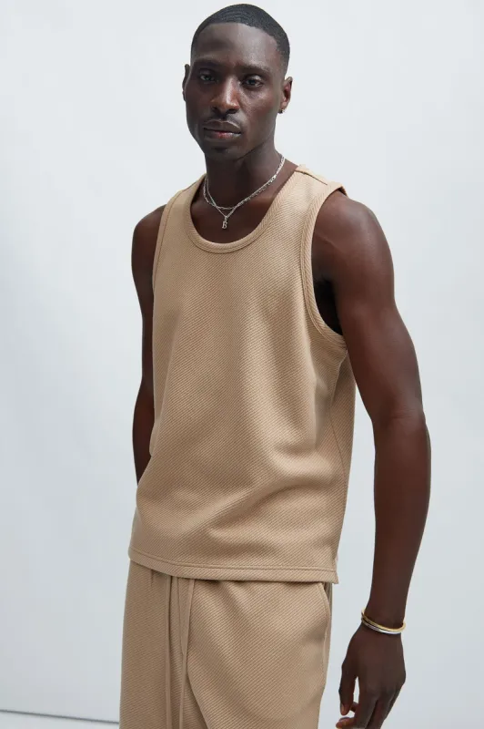 Kina Textured Tank - Tan sold by Fashion Nova