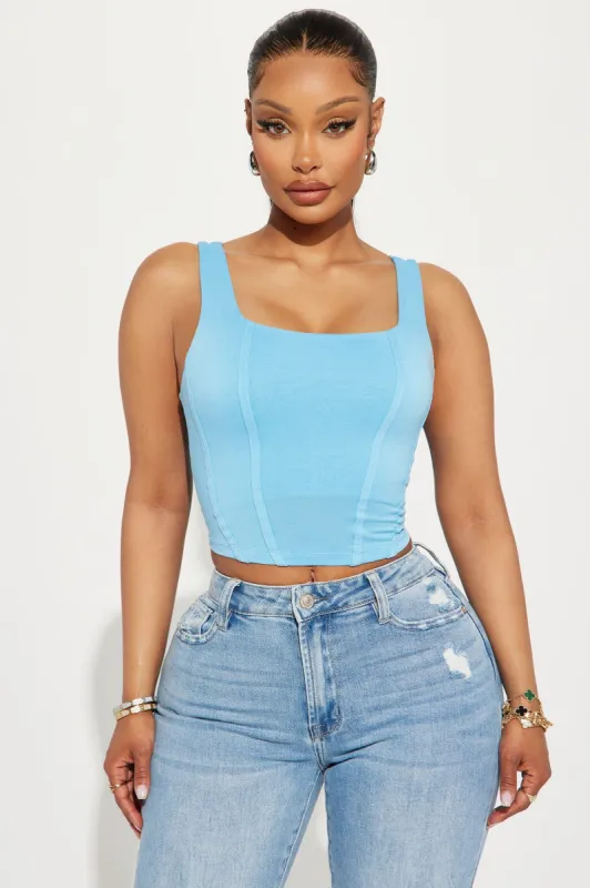 Amanza Corset Top - Blue sold by Fashion Nova
