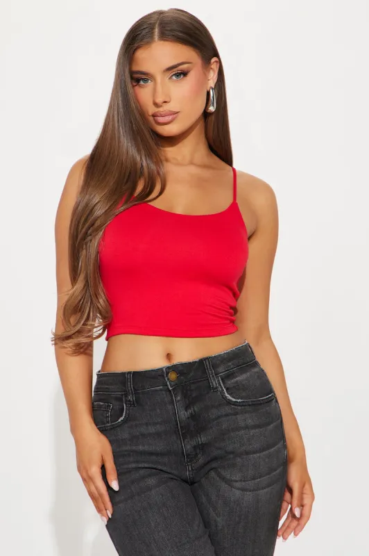 Pamela Cami Top - Red sold by Fashion Nova