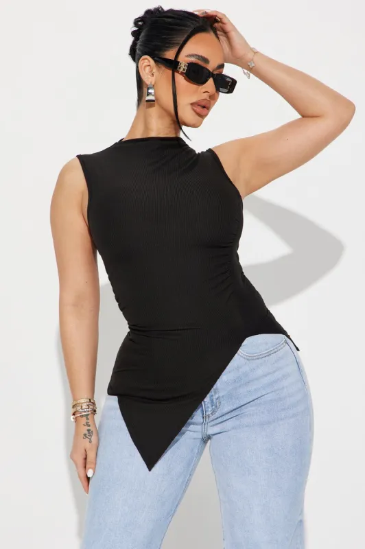Harmony Sleeveless Top - Black sold by Fashion Nova
