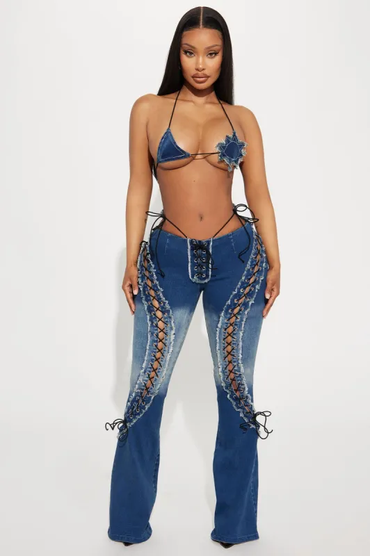 Moon Rising Washed Denim Pant Set - Medium Wash sold by Fashion Nova
