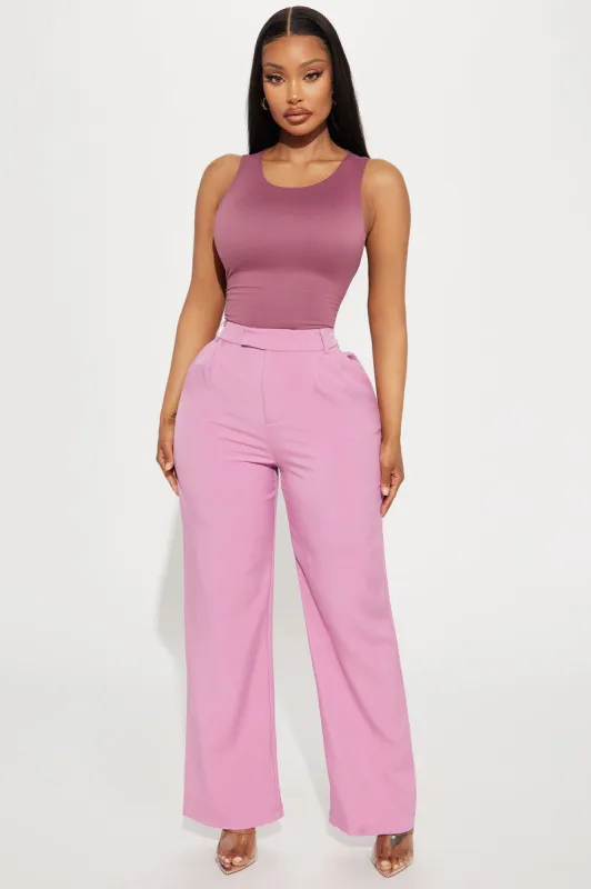Melanie Wide Leg Trouser - Pink sold by Fashion Nova