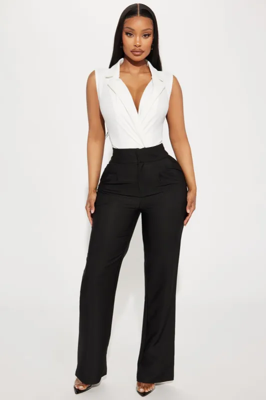 Diana Wide Leg Trouser - Black sold by Fashion Nova