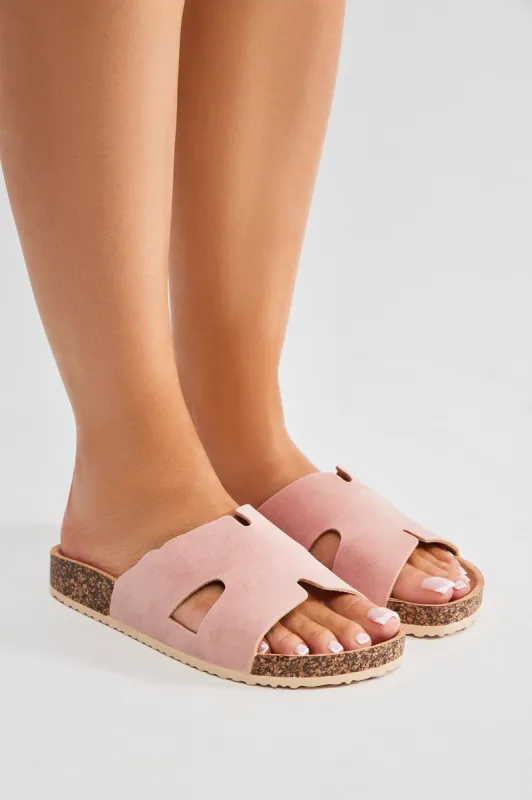 Keeping Cool Flat Sandals - Pink sold by Fashion Nova