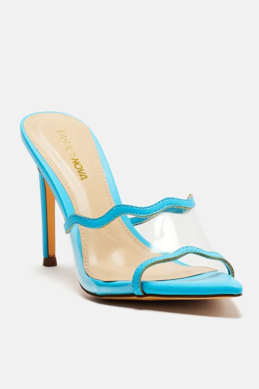 Obsessed With Us PVC Heels - Turquoise sold by Fashion Nova