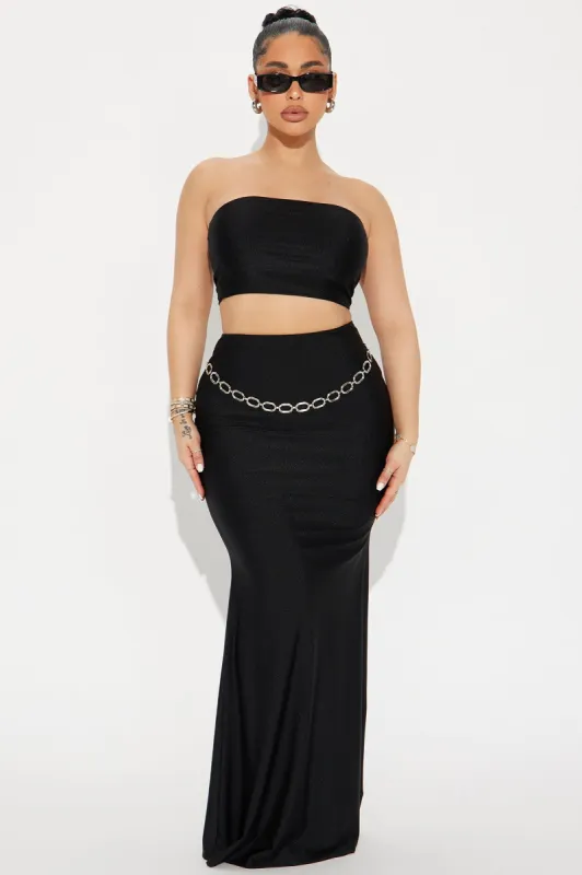 My Favorite Maxi Skirt Set - Black sold by Fashion Nova