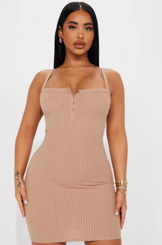 Spontaneous Plans Ribbed Cami Mini Dress - Chocolate sold by Fashion Nova