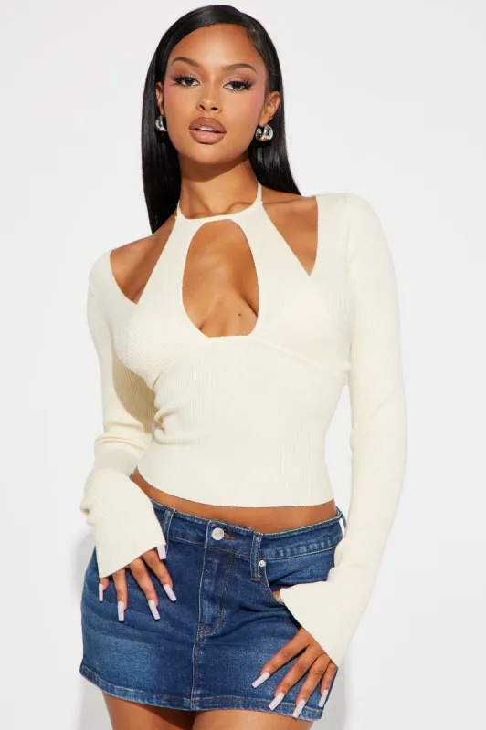 Opal Sweater Top - Cream sold by Fashion Nova