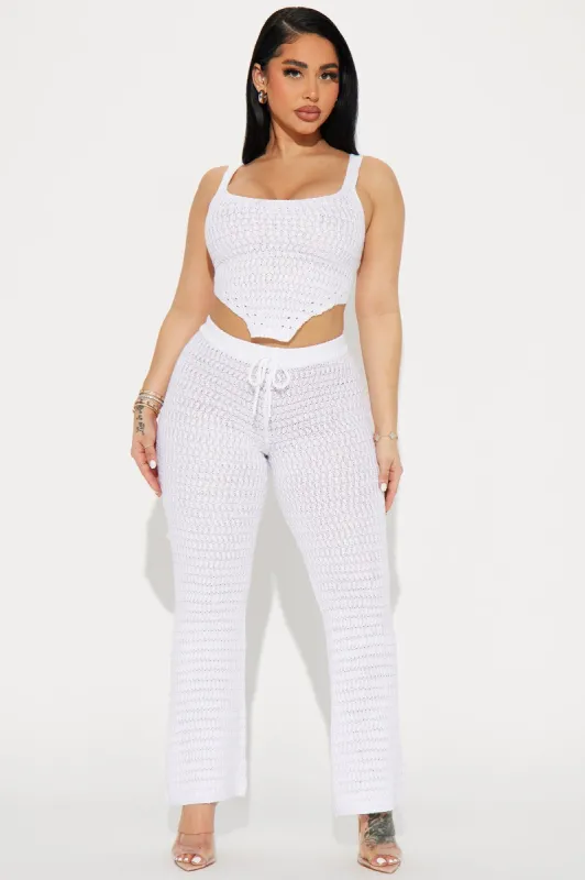 Carol Crochet Pant Set - White sold by Fashion Nova
