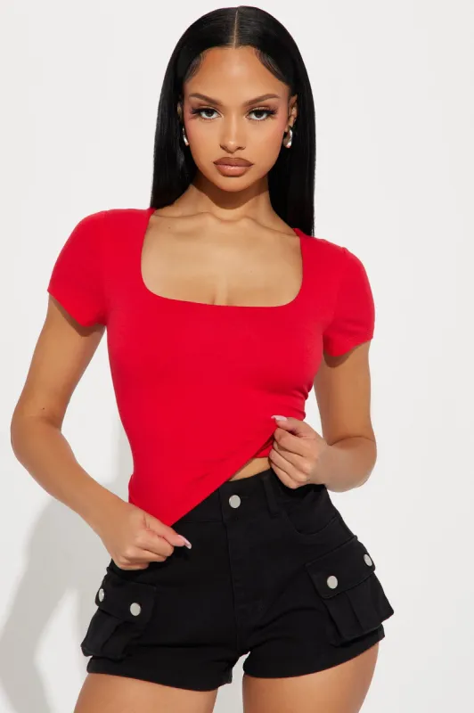Joseline Crop Top - Red sold by Fashion Nova