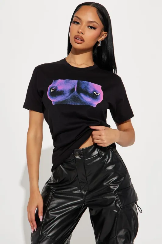 Always A Pleasure Short Sleeve Tee - Black sold by Fashion Nova