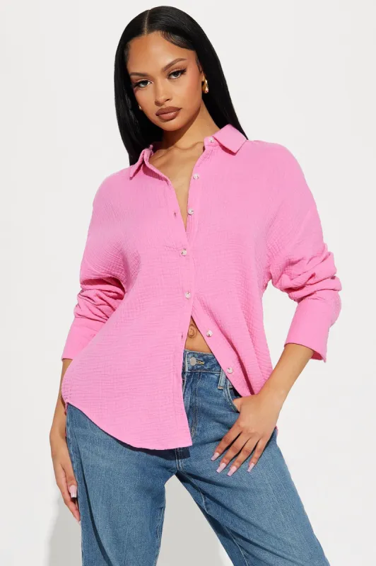 Feeling Free Shirt - Pink sold by Fashion Nova