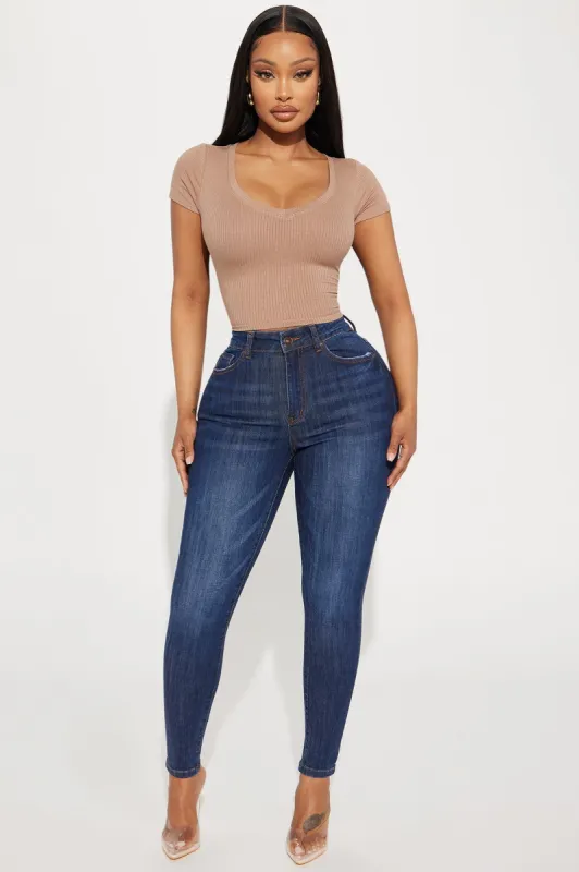 Top Of The Line Stretch Skinny Jeans - Dark Wash sold by Fashion Nova