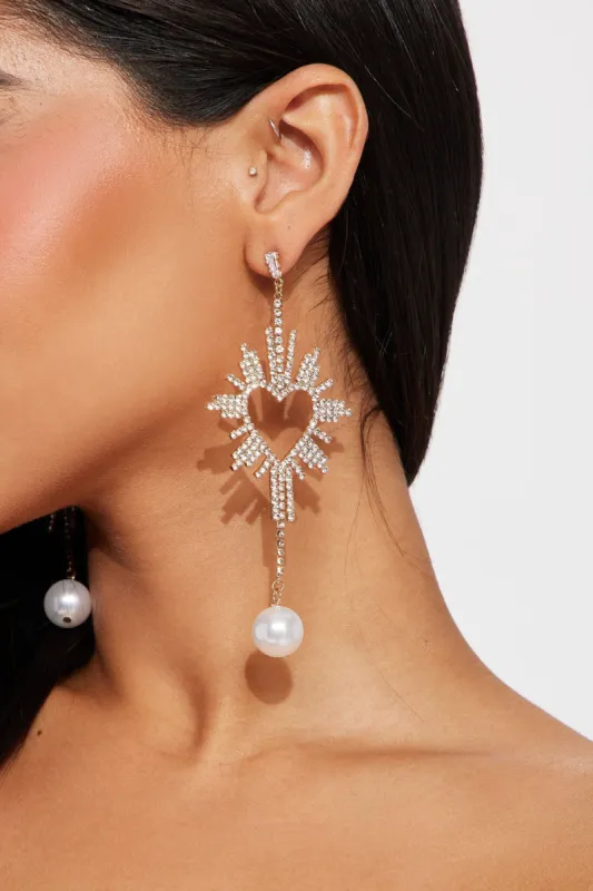 Heart of Hearts Earrings - Gold sold by Fashion Nova