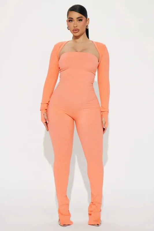Jeanette Snatched Jumpsuit Set - Coral sold by Fashion Nova