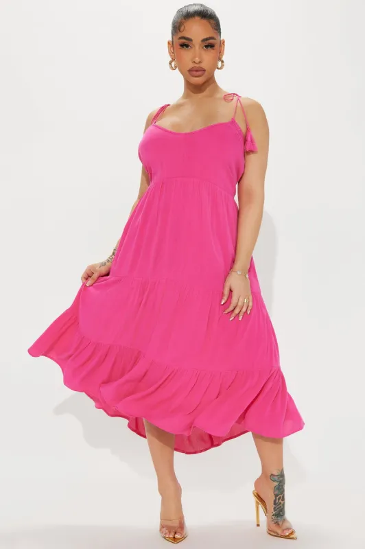 Hailey Midi Dress - Pink sold by Fashion Nova